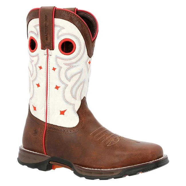 Women's Durango Maverick Steel Toe Waterproof Western Work Boots - Image 8