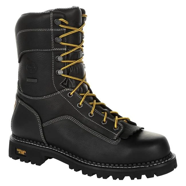 Men's Georgia 9" Low-Heel Logger Waterproof Boots