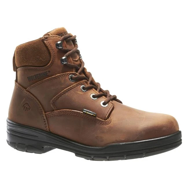 Men's Wolverine 6" Leather Durashocks Work Steel Toe Boots