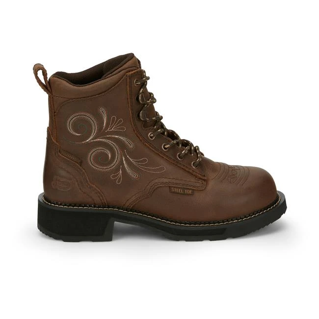 Women's Justin Original Work Boots 6" Katerina Steel Toe Waterproof - Image 2