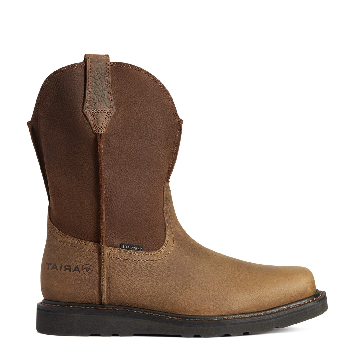 Ariat Men's Rambler Work Edge Earth Brown Square Steel Toe Boots 10035882 - Image 3