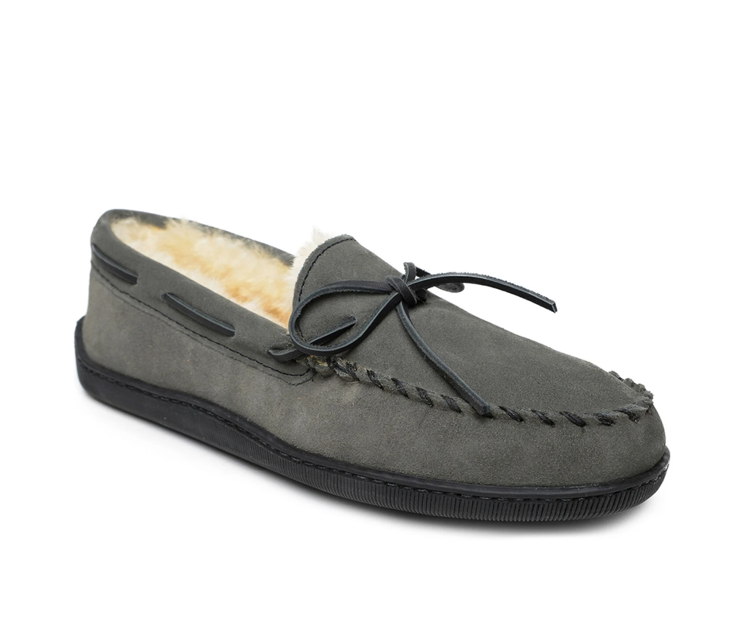 Minnetonka Men's Sheepskin Hardsole Moccasins - Image 2