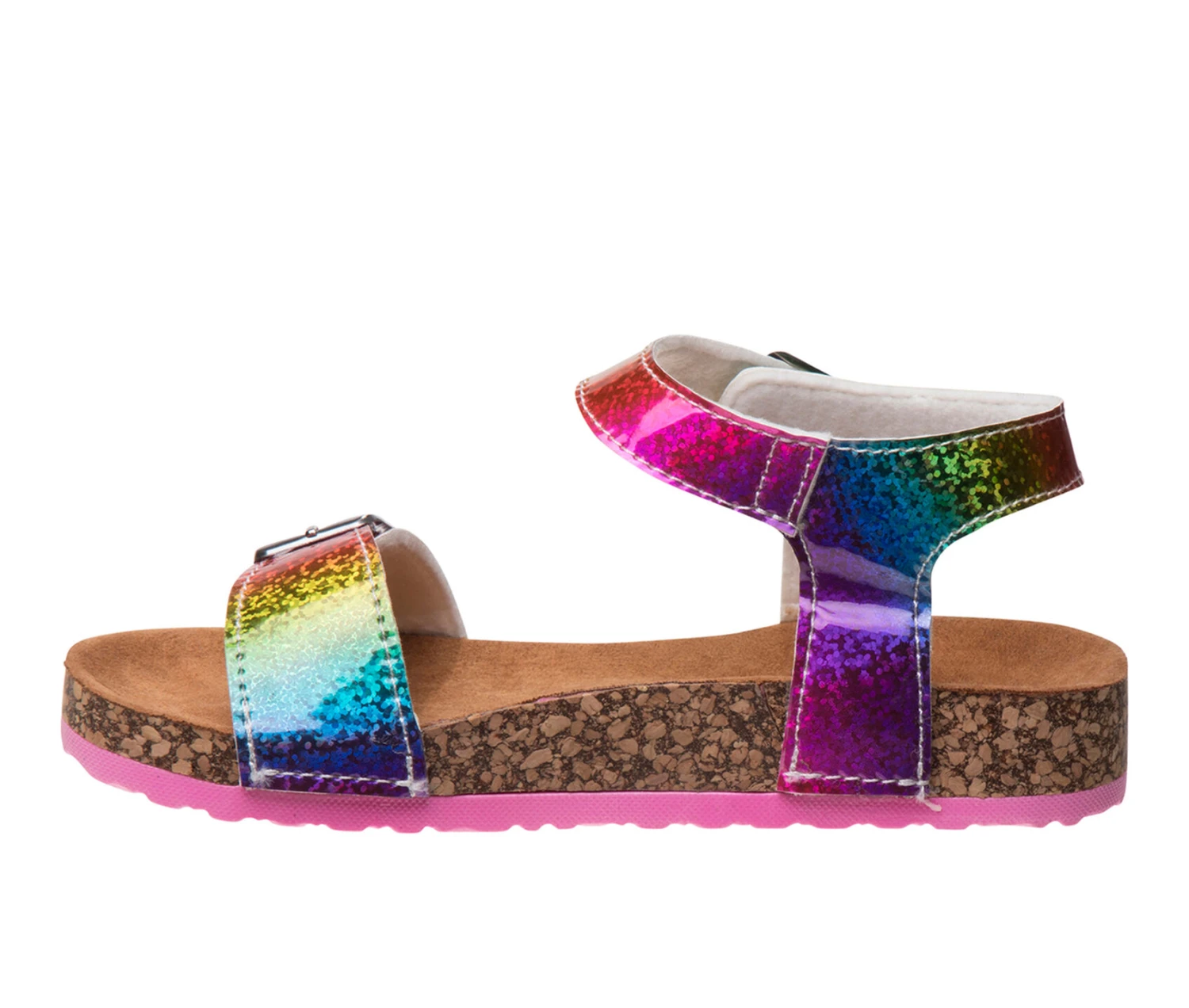 Girls' Kensie Girl Toddler Double Buckle Rainbow Sandals - Image 3