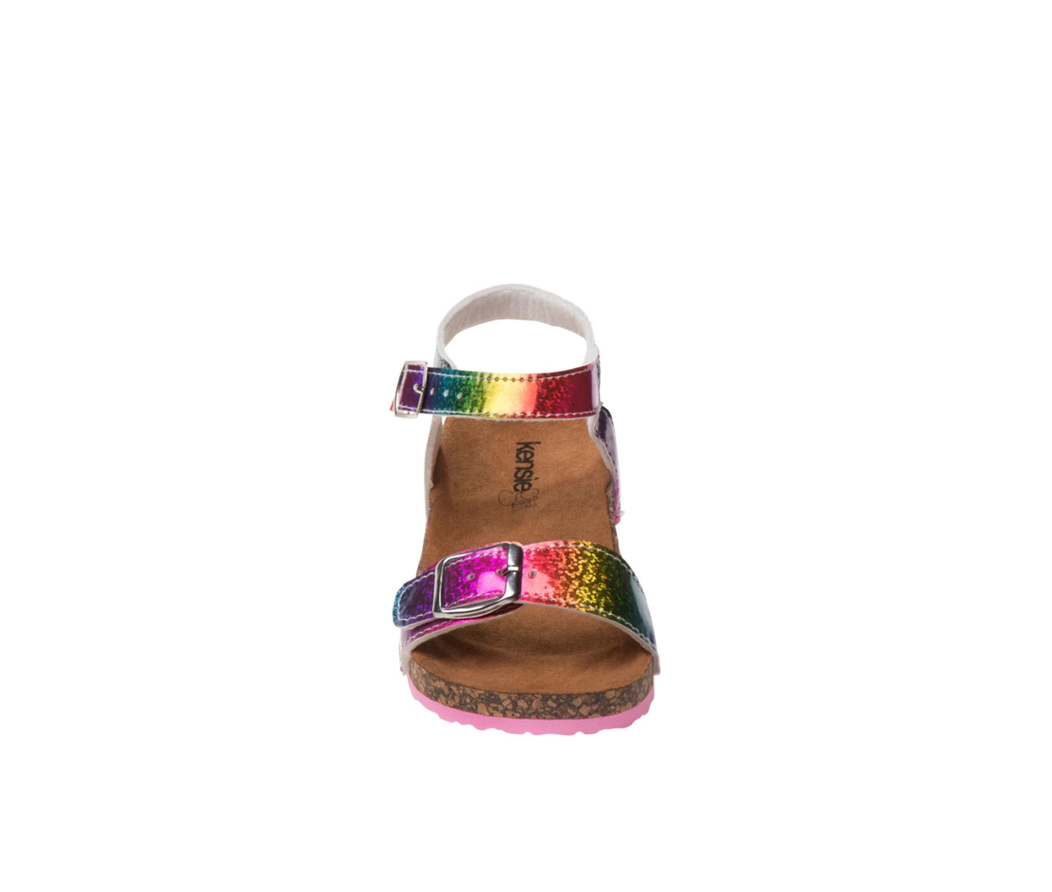 Girls' Kensie Girl Toddler Double Buckle Rainbow Sandals - Image 4