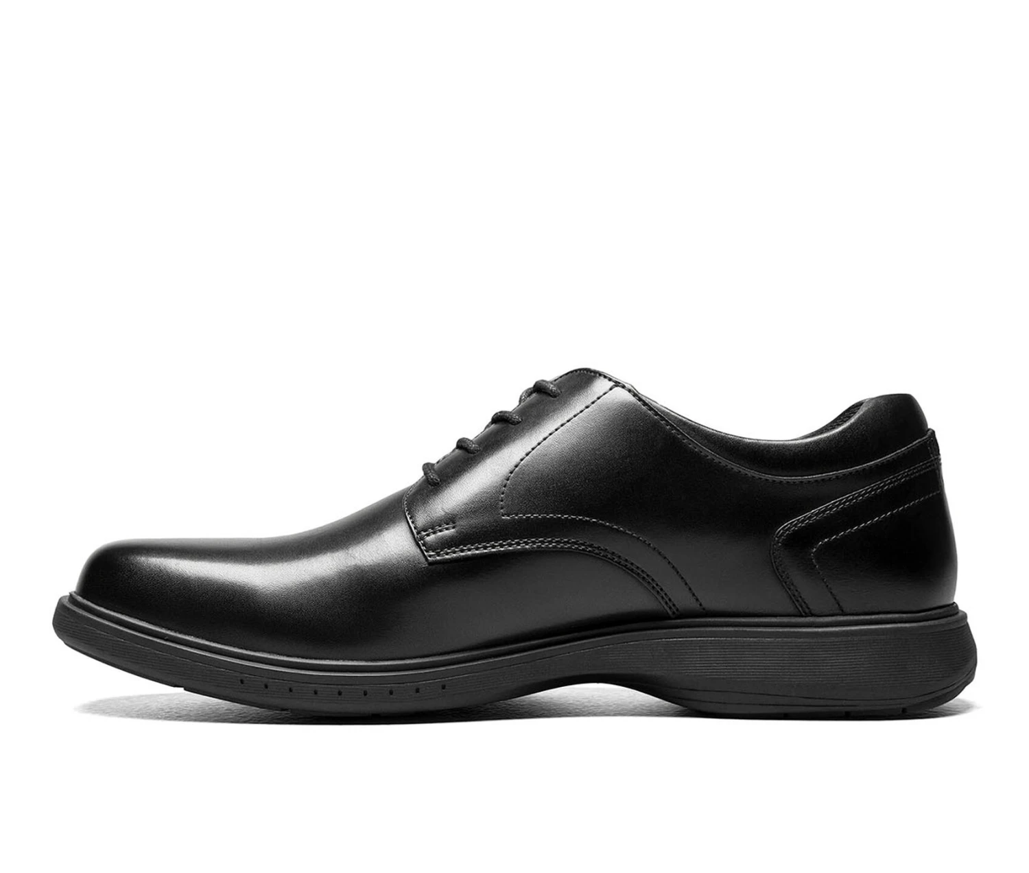 Men's Nunn Bush Kore Pro Plain Toe Slip-Resistant Oxfords - Image 3