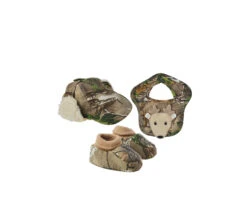 Baby Deer Infant Hunter Crib Shoes With Hat And Bib