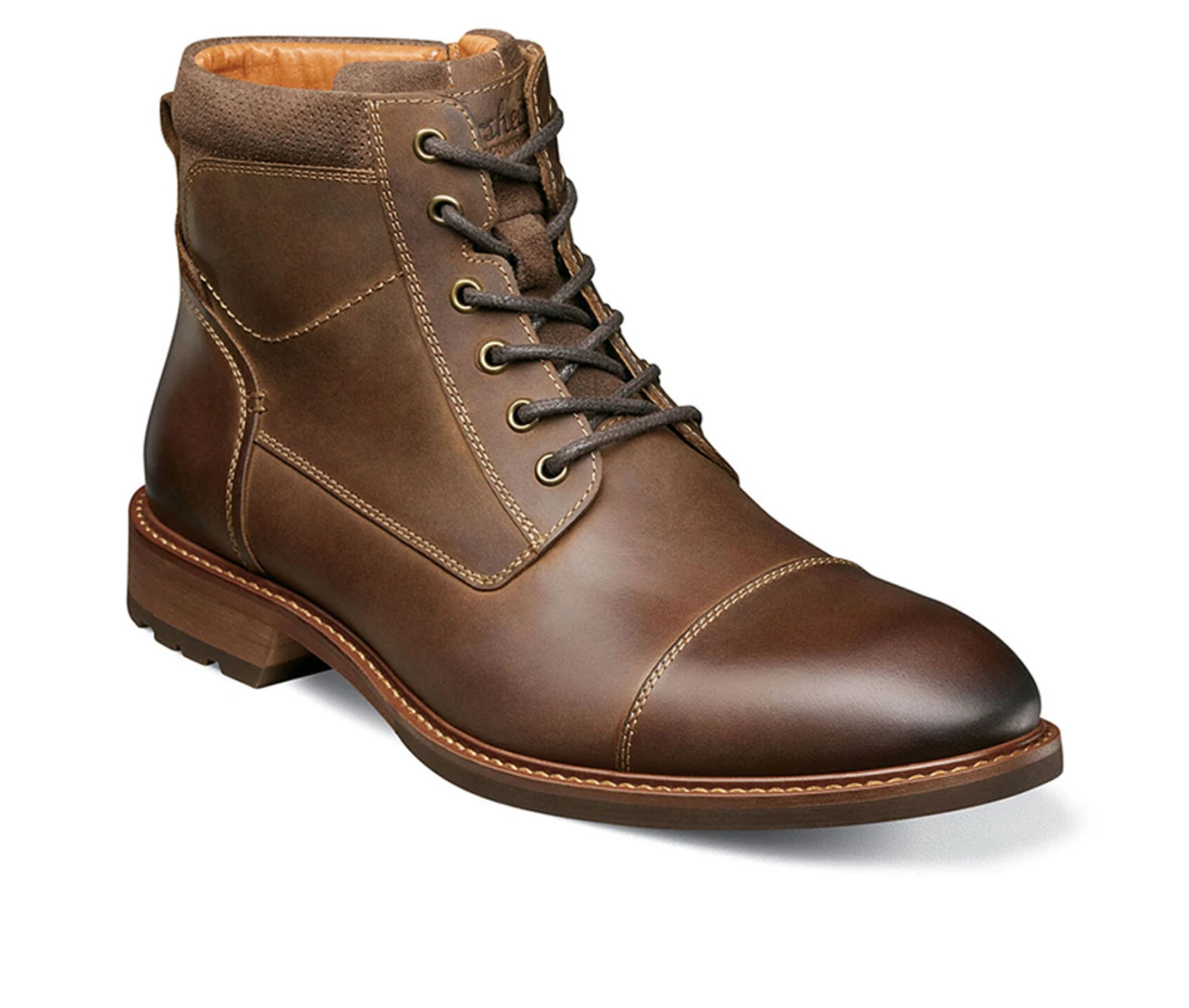 Men's Florsheim Chalet Cap Toe Lace Boots - Image 2