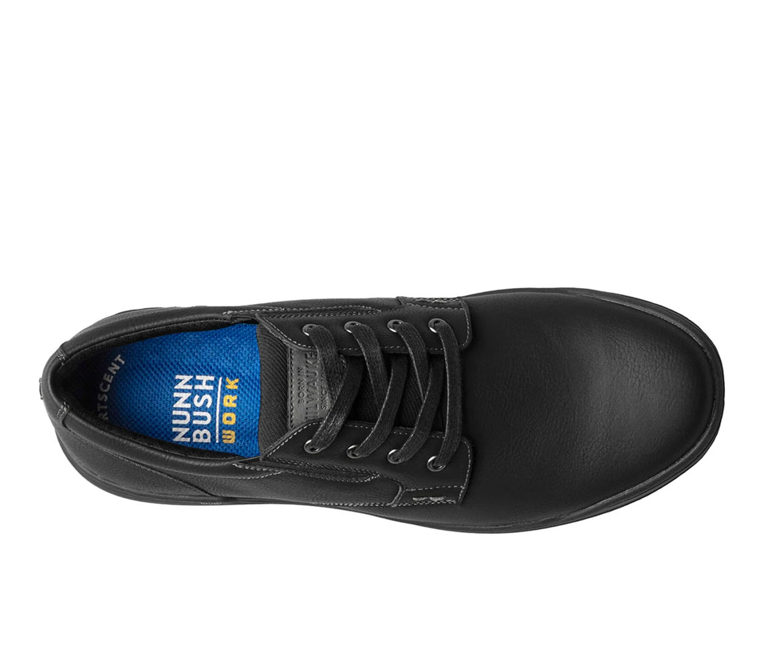 Men's Nunn Bush Tour Work Plain Toe Slip-Resistant Oxfords - Image 6