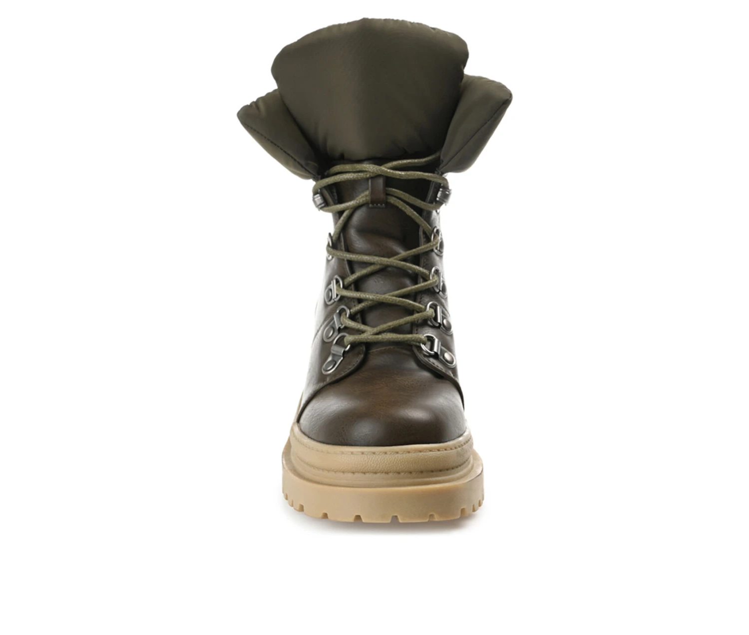 Women's Journee Collection Irrah Heeled Combat Booties - Image 4