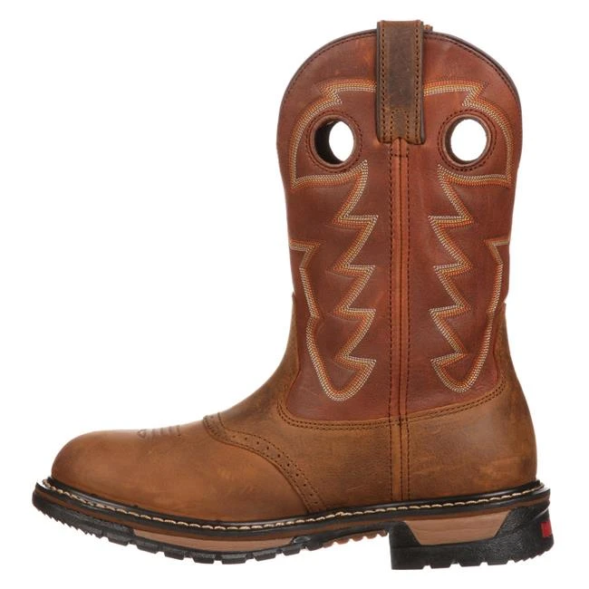 Men's Rocky 11" Branson Saddle Roper Waterproof Boots - Image 3