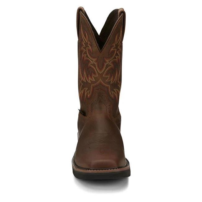 Men's Justin Original Work Boots 11" Driller Square Toe Steel Toe Waterproof - Image 4