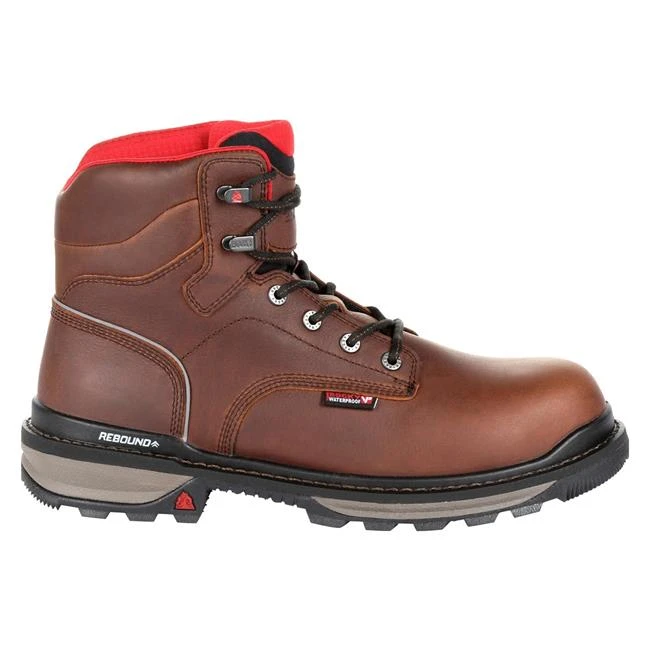 Men's Rocky 6" Rams Horn Work Waterproof Boots - Image 5