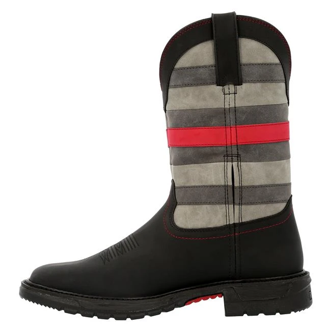 Men's Rocky Red Line Western Boots - Image 5