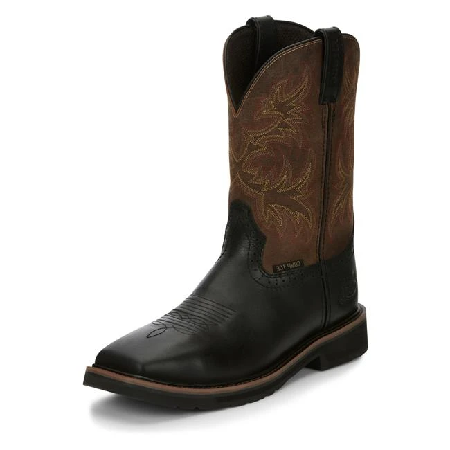 Men's Justin Original Work Boots 11" Driller Square Toe Composite Toe - Image 6