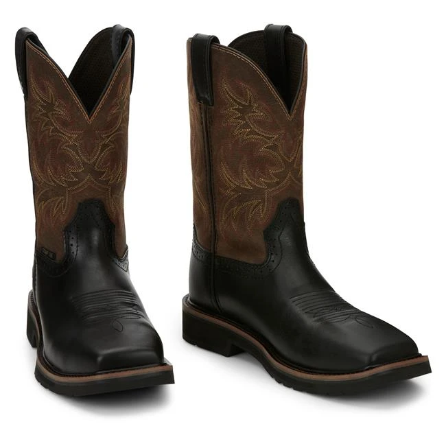 Men's Justin Original Work Boots 11" Driller Square Toe Composite Toe - Image 7