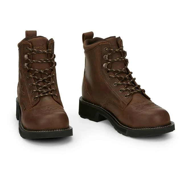 Women's Justin Original Work Boots 6" Katerina Steel Toe Waterproof - Image 7