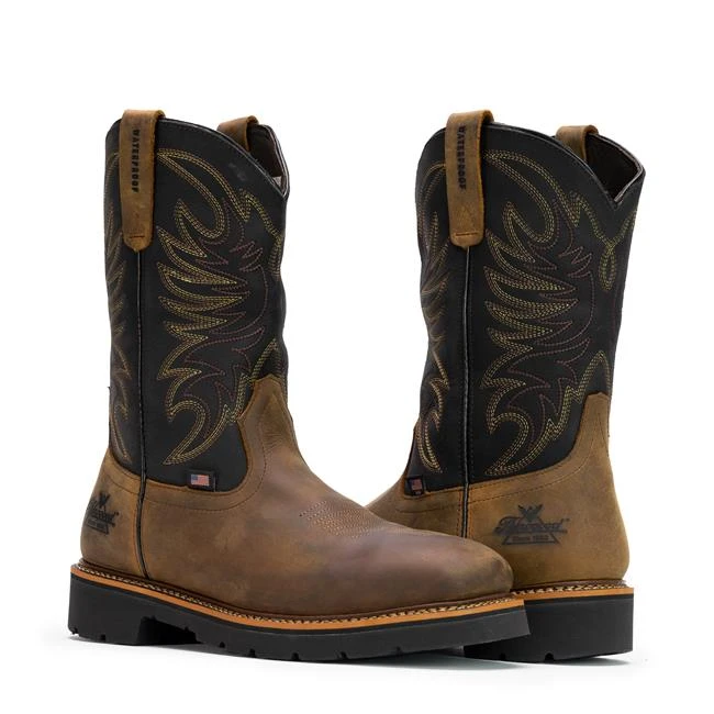 Men's Thorogood American Heritage Square Toe Wellington Waterproof Steel Toe Boots - Image 7