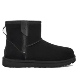 UGG MINI BAILEY ZIP BLACK BOOTS