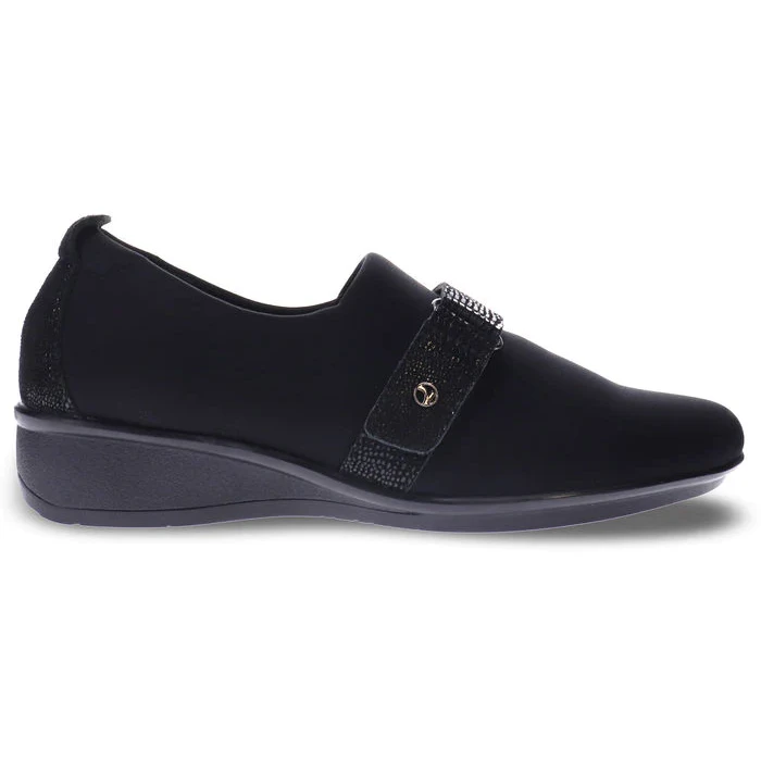 Revere Genoa Black Stretch Loafer (Women's) - Image 4