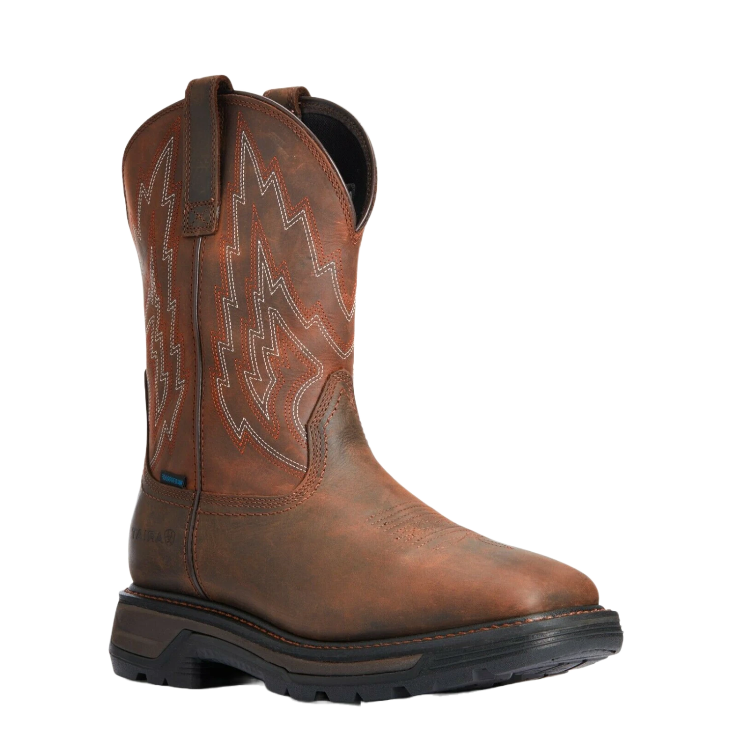 Ariat® Men's Big Rig H2O Distressed Brown Work Boots 10033991