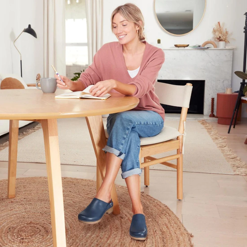 Dansko Berry Navy Leather Clog (Women's) - Image 7