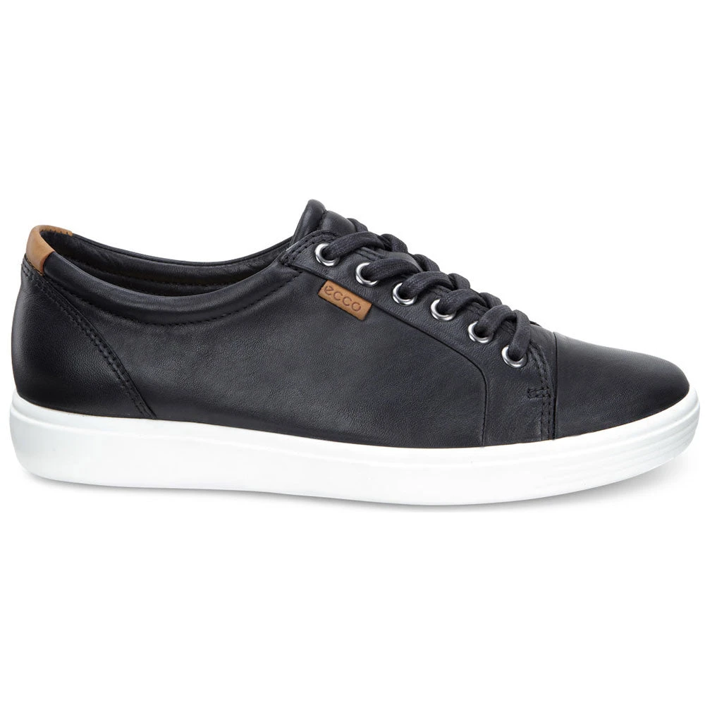 Ecco Soft 7 Black Leather Sneaker (Women's) - Image 3
