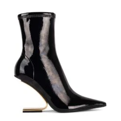 Jeffrey Campbell COMPASS BLACK CRINKLE BOOTS