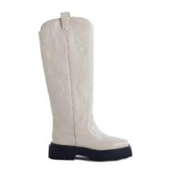 Jeffrey Campbell NIGHT-RIDE IVORY BOOTS